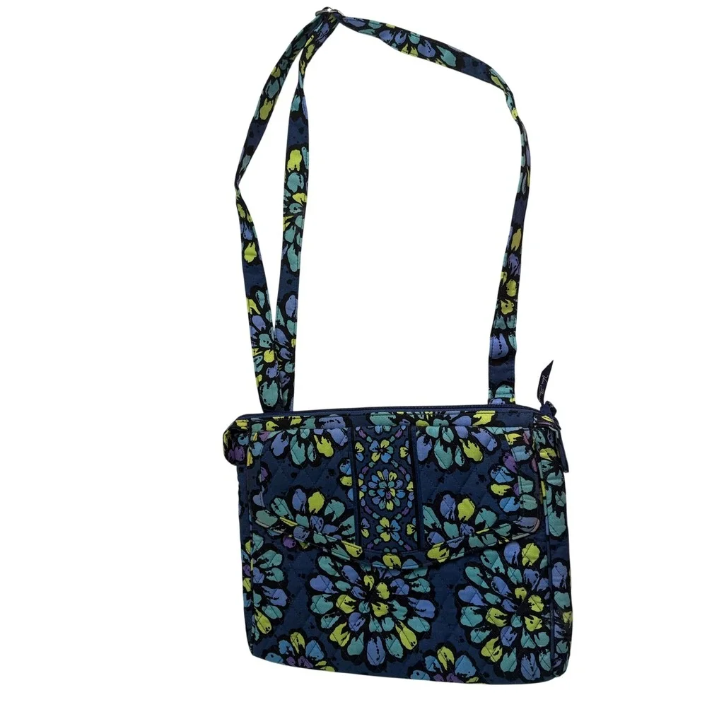 Vera Bradley Blue Indigo Pop Pattern Crossbody Bag